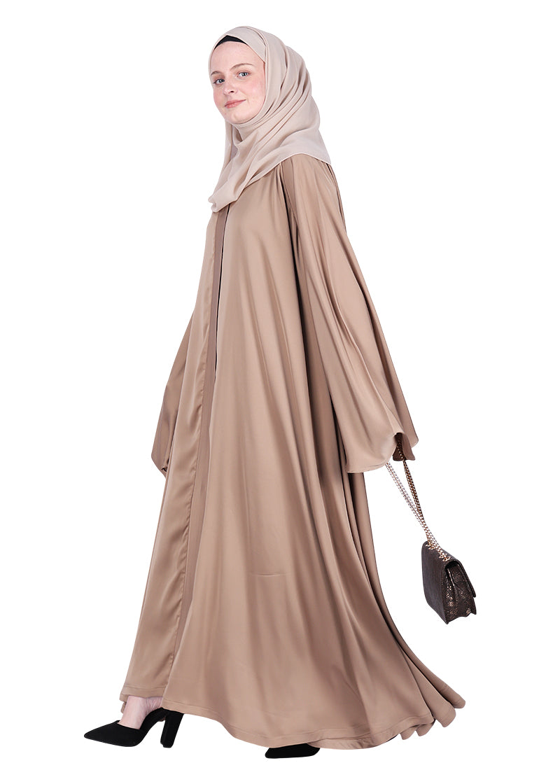Being Muslims A Line Flowy n Flared Beige Abaya