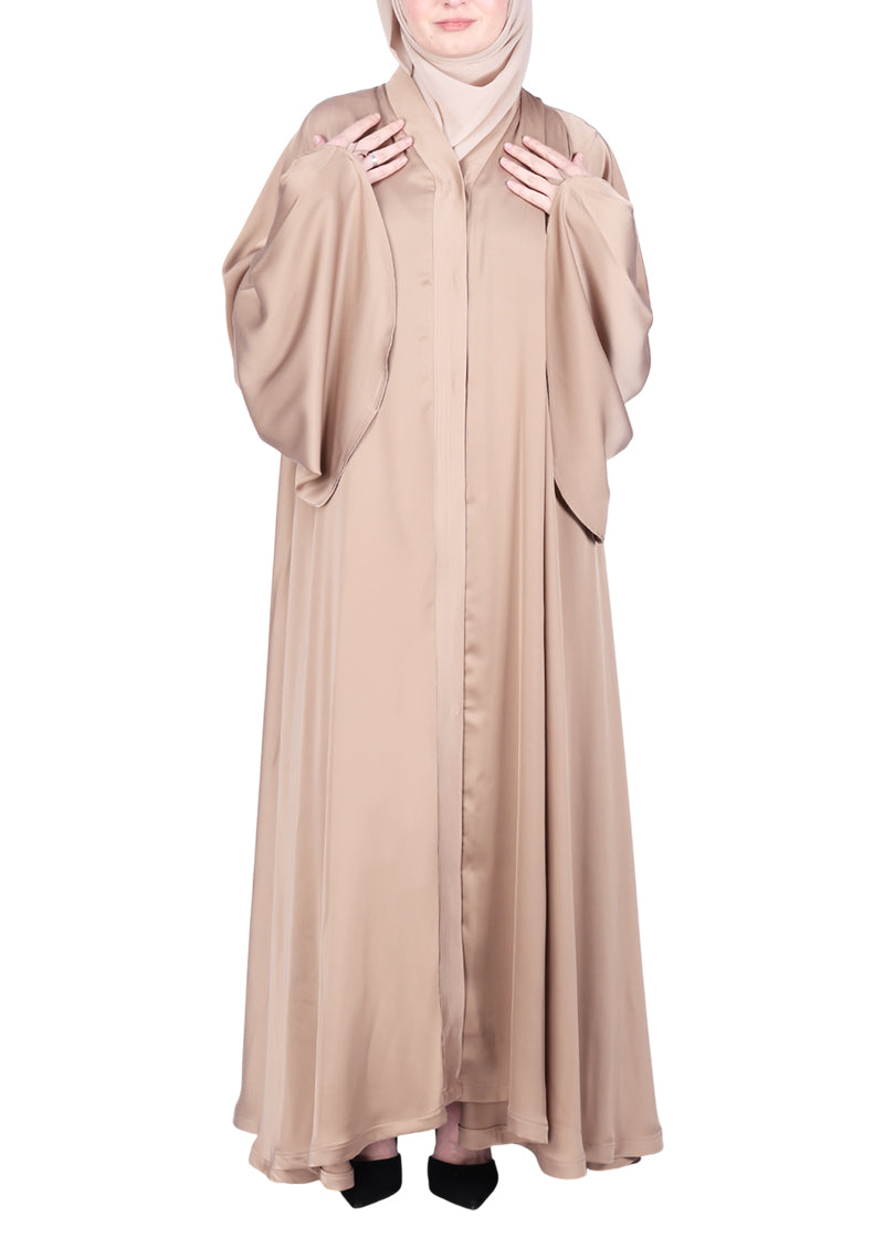 Being Muslims A Line Flowy n Flared Beige Abaya