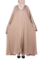 Being Muslims A Line Flowy n Flared Beige Abaya
