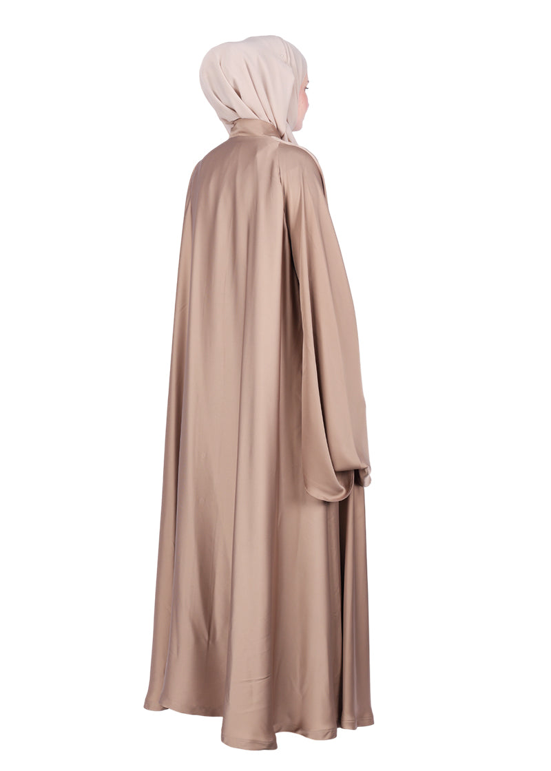 Being Muslims A Line Flowy n Flared Beige Abaya