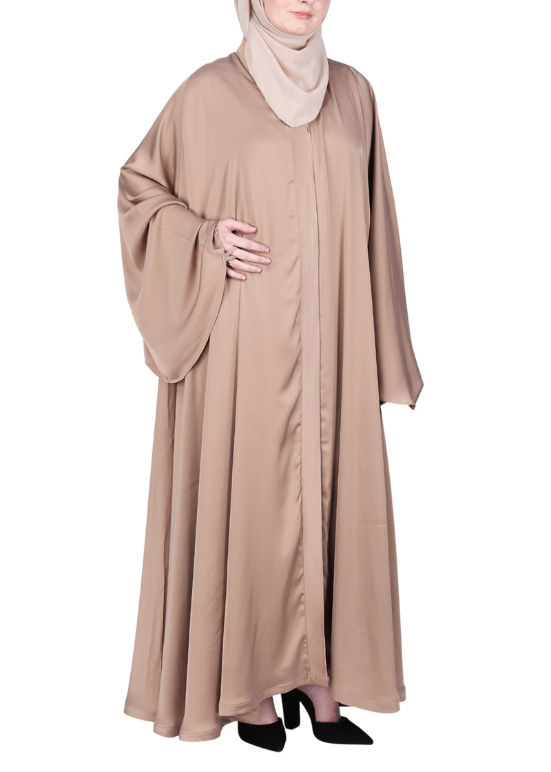 Being Muslims A Line Flowy n Flared Beige Abaya