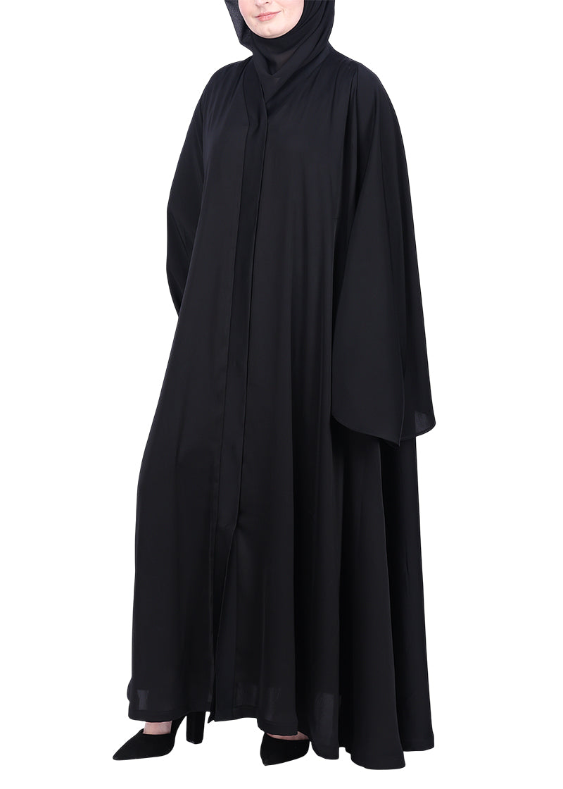 Being Muslims A Line Flowy n Flared Black Abaya