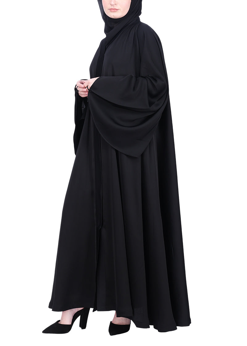 Being Muslims A Line Flowy n Flared Black Abaya