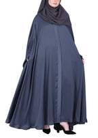 Being Muslims A Line Flowy n Flared Dark Grey Abaya