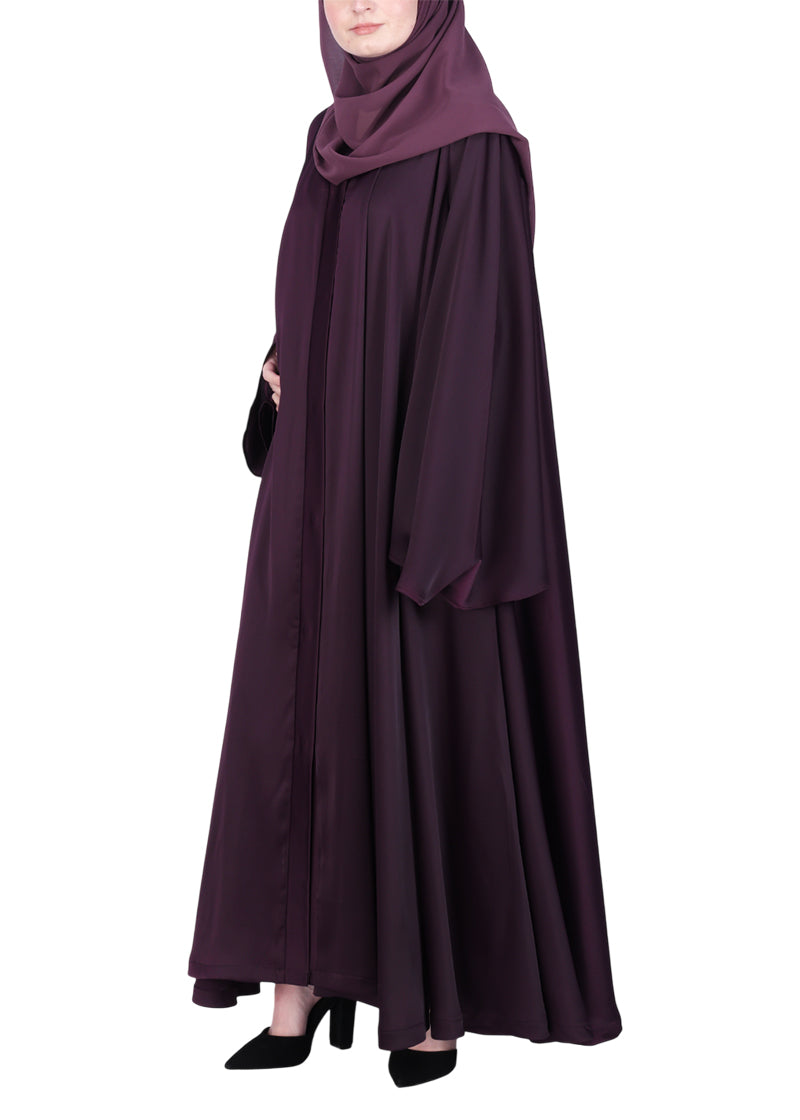 Being Muslims A Line Flowy n Flared Purple Abaya