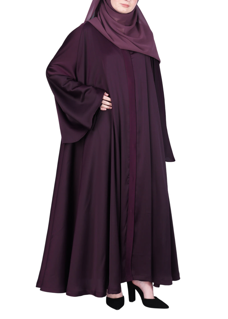 Being Muslims A Line Flowy n Flared Purple Abaya