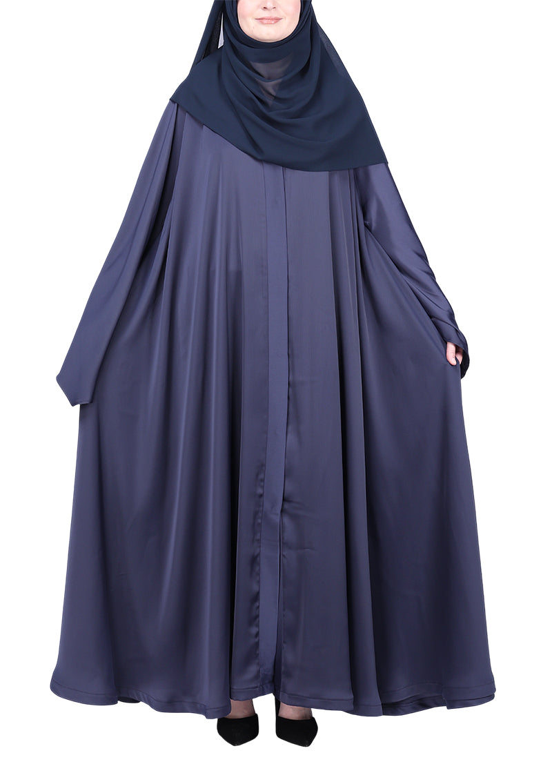 Being Muslims A Line Flowy n Flared Navy Blue Abaya