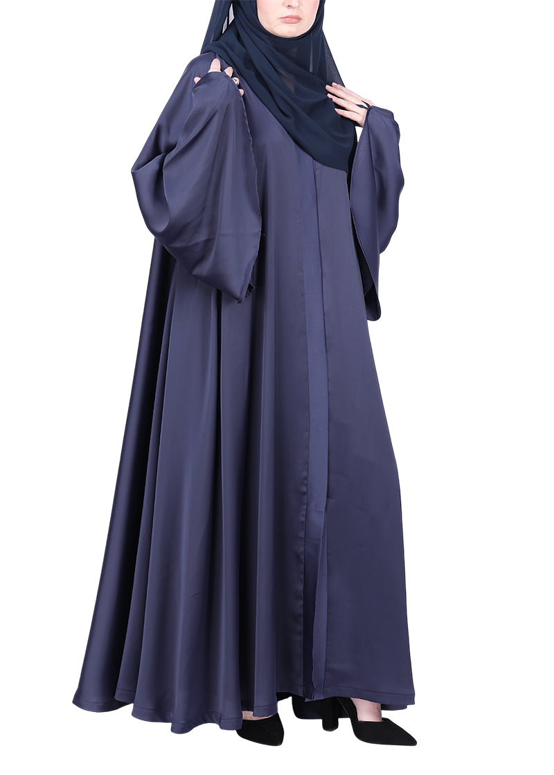 Being Muslims A Line Flowy n Flared Navy Blue Abaya