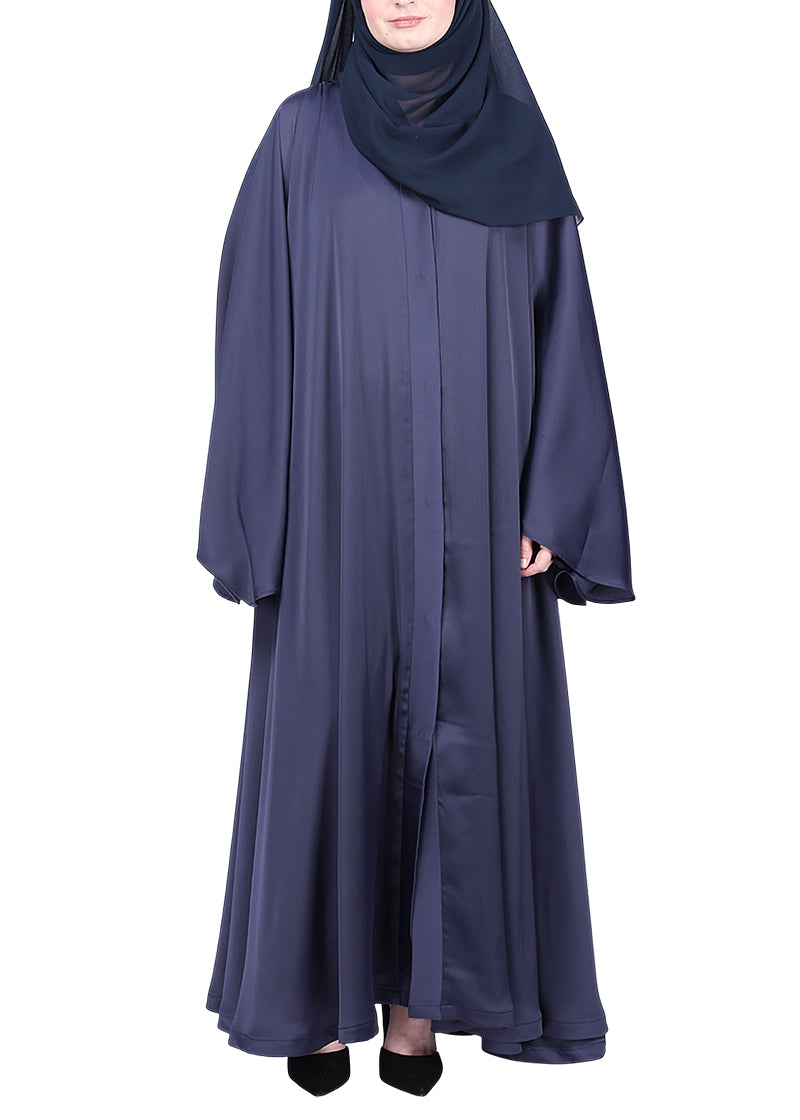 Being Muslims A Line Flowy n Flared Navy Blue Abaya