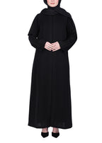 Being Muslims Intricate Embroidery Black Qatari Nida Abaya
