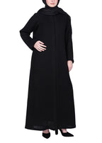 Being Muslims Intricate Embroidery Black Qatari Nida Abaya