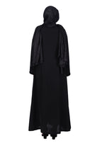 Being Muslims Intricate Embroidery Black Qatari Nida Abaya