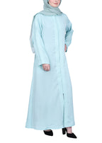 Being Muslims Intricate Embroidery Sea Green Qatari Nida Abaya