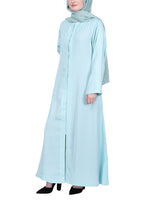 Being Muslims Intricate Embroidery Sea Green Qatari Nida Abaya