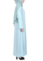 Being Muslims Intricate Embroidery Sea Green Qatari Nida Abaya