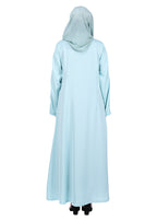 Being Muslims Intricate Embroidery Sea Green Qatari Nida Abaya