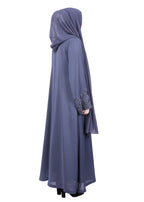 Being Muslims Starry Sleeves Luxury Grey Abaya