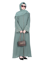 Being Muslims Starry Sleeves Luxury Mint Abaya