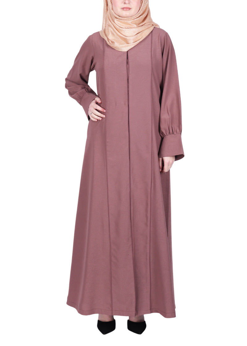 Being Muslims Suave Minimalist Burnish Brown Abaya