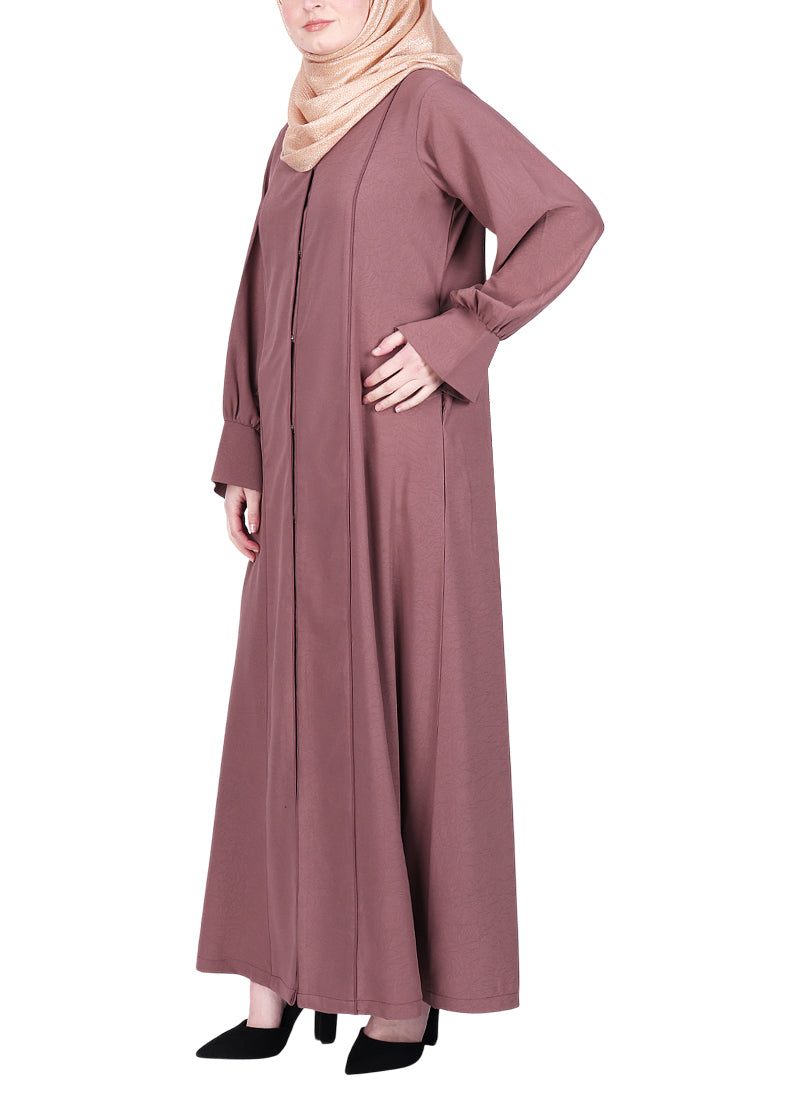 Being Muslims Suave Minimalist Burnish Brown Abaya