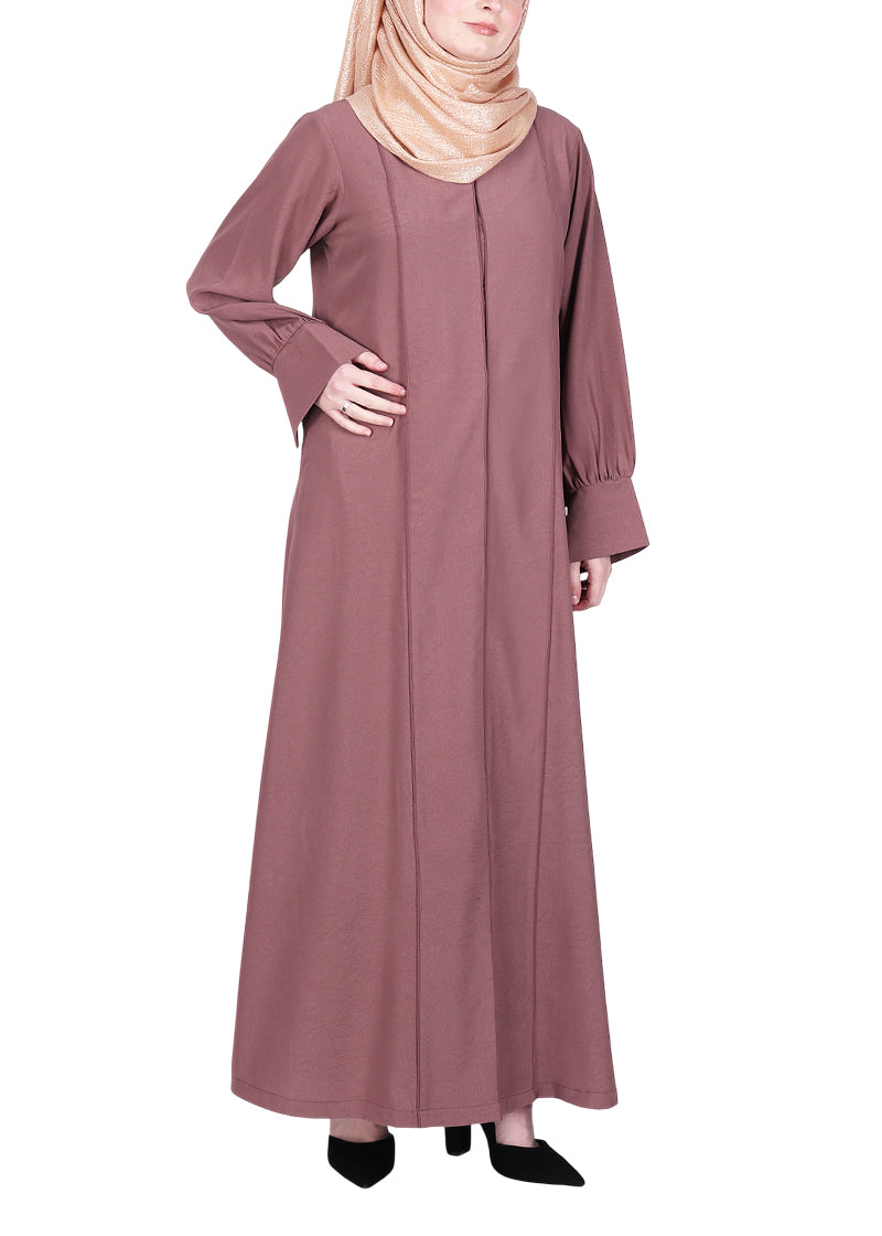 Being Muslims Suave Minimalist Burnish Brown Abaya