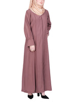 Being Muslims Suave Minimalist Burnish Brown Abaya