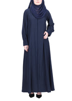 Being Muslims Suave Minimalist Navy Blue Abaya