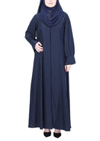 Being Muslims Suave Minimalist Navy Blue Abaya