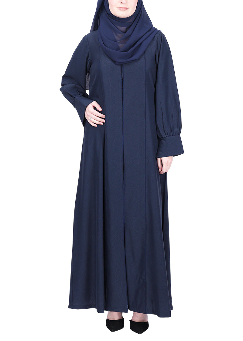 Being Muslims Suave Minimalist Navy Blue Abaya