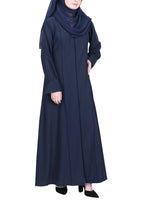 Being Muslims Suave Minimalist Navy Blue Abaya