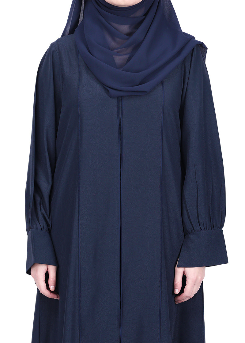 Being Muslims Suave Minimalist Navy Blue Abaya