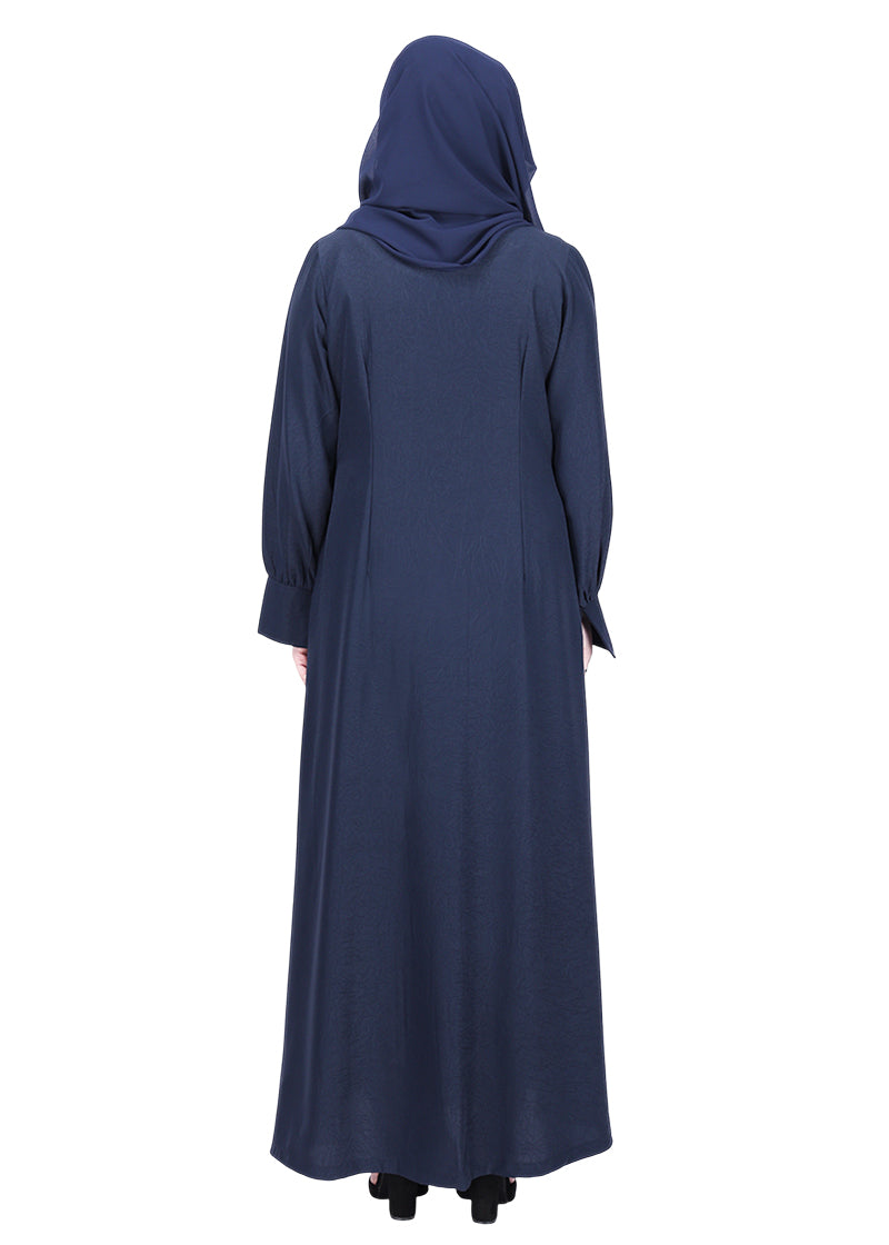 Being Muslims Suave Minimalist Navy Blue Abaya