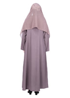 Being Muslims Sleek Dull Purple Abaya with Zipper and Pockets