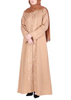Being Muslims Beige Abaya with Magnificent Rich Embroidery