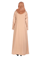 Being Muslims Beige Abaya with Magnificent Rich Embroidery