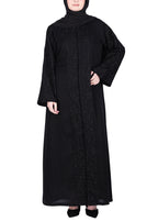 Being Muslims Black Abaya with Magnificent Rich Embroidery