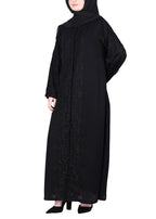 Being Muslims Black Abaya with Magnificent Rich Embroidery
