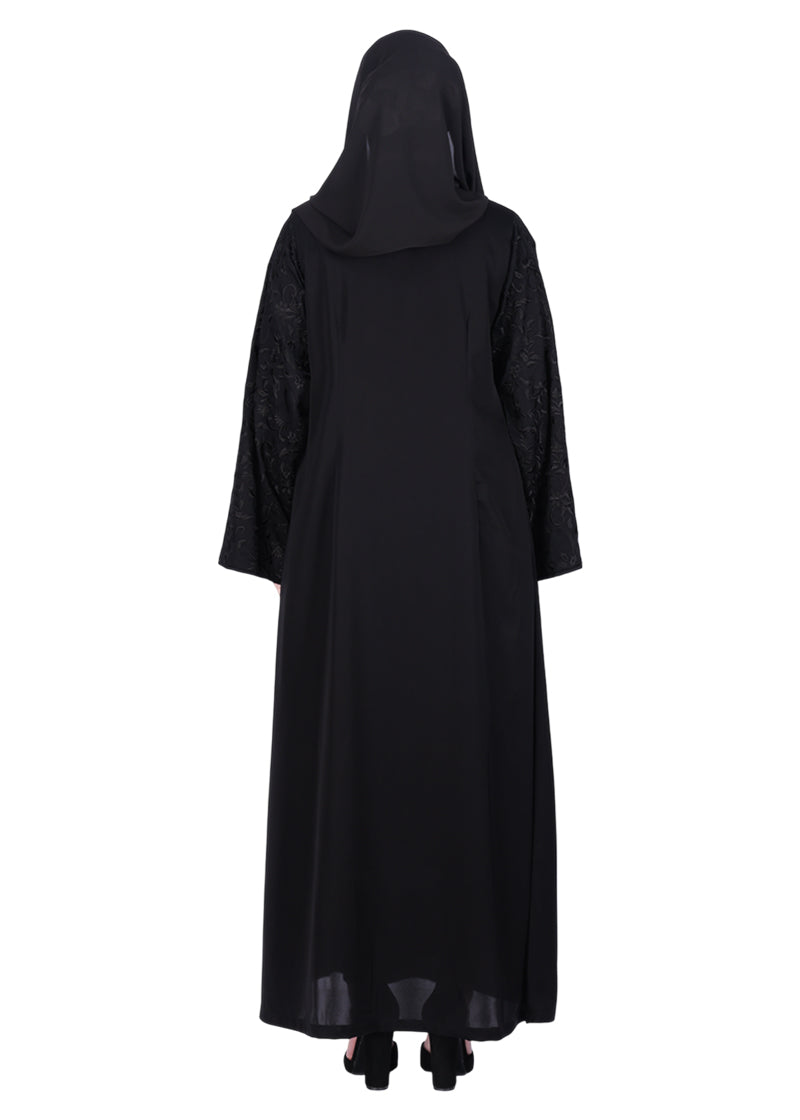 Being Muslims Black Abaya with Magnificent Rich Embroidery