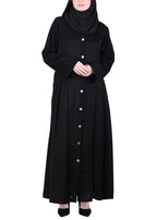 Being Muslims Simple n Stylish Black Front Open Abaya