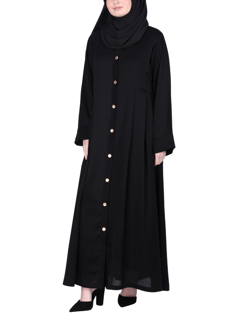 Being Muslims Simple n Stylish Black Front Open Abaya