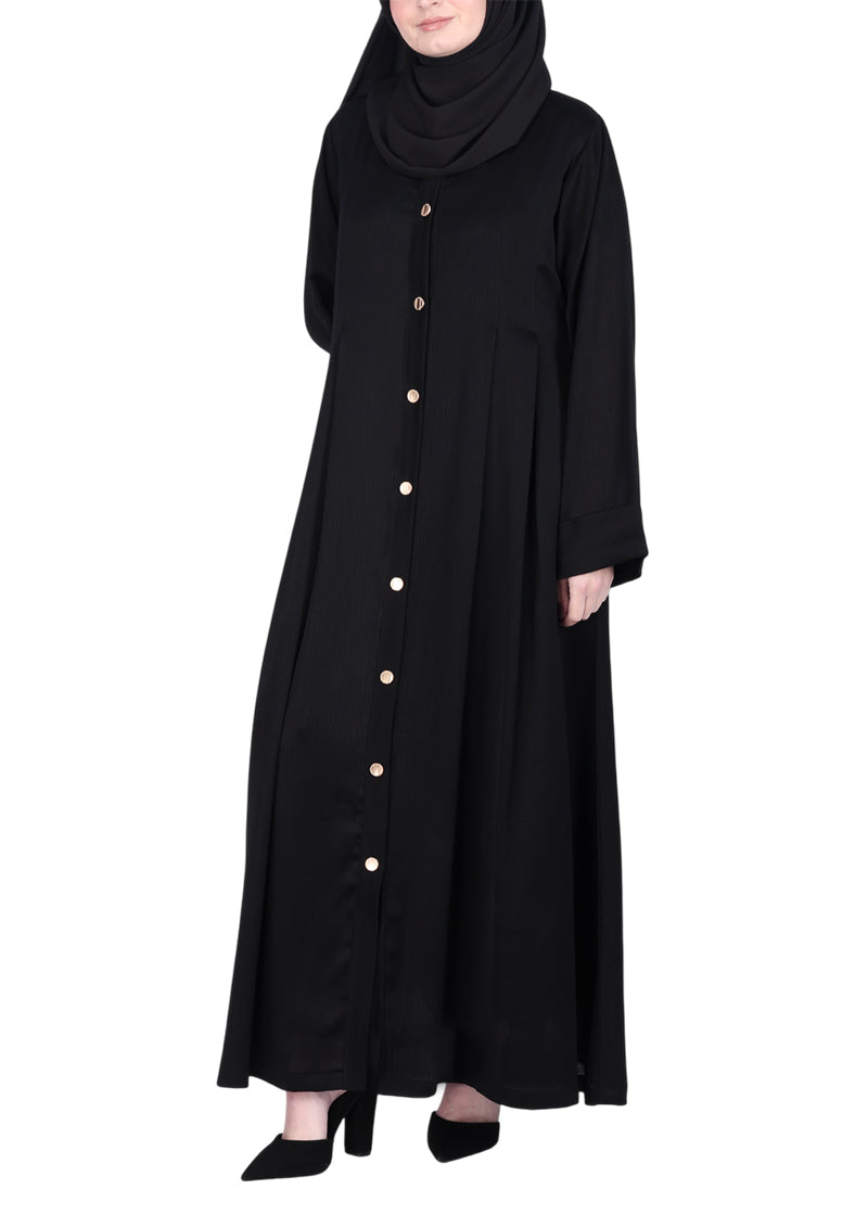 Being Muslims Simple n Stylish Black Front Open Abaya