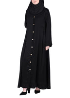 Being Muslims Simple n Stylish Black Front Open Abaya