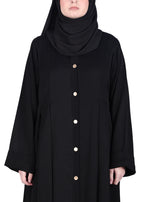 Being Muslims Simple n Stylish Black Front Open Abaya