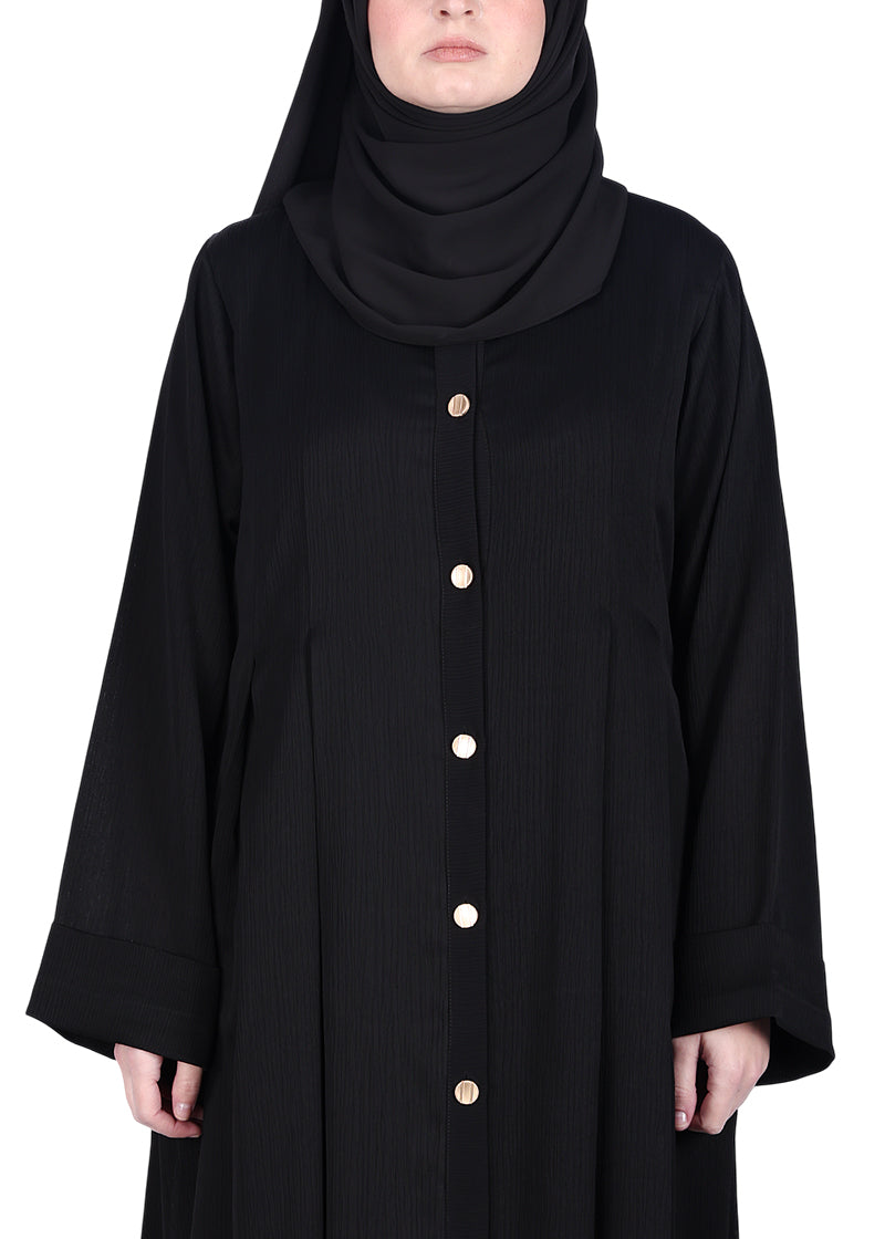 Being Muslims Simple n Stylish Black Front Open Abaya