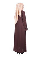 Being Muslims Simple n Stylish Brown Front Open Abaya