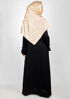 BeingMuslims Flowy Distinguished Black Abaya