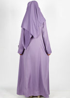 BeingMuslims Flowy Distinguished Violet Abaya