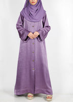 BeingMuslims Textured Elite Crush  Purple Abaya