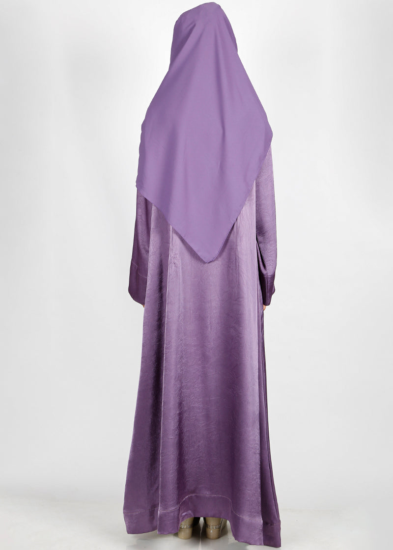 BeingMuslims Textured Elite Crush  Purple Abaya