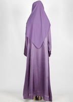 BeingMuslims Textured Elite Crush  Purple Abaya